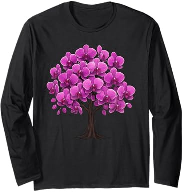 Orchid Tree Flower Floral Long Sleeve T-Shirt