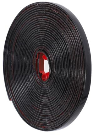 VILLFUL Baguette de Finition Décorative Autocollante en PVC Noir Largeur 8 MM X 10 M Moulures Murales Flexibles pour Plinthes et Angles Bande de Calfeutrage Adhésive pour Salon et Mur