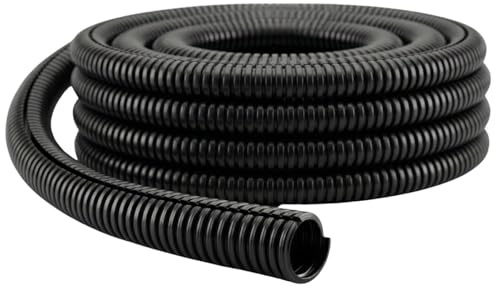 Lumonic 5m Tube ondulé Fendu | Diamètre intérieur 10mm | -40...+125°C | polypropylène ignifugé | Solaire, Câblage Domestique, Véhicule, Armoire électrique