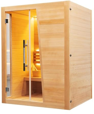 Vidalux Klassikko Traditional Sauna - Modern Elegant Design and Mood Lighting - Non-Allergenic, Non-Toxic with 5 Years Body Warranty - 3P Elegent