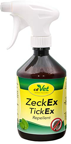 cdVet ZeckEx Zeckenabwehr-Spray 500 ml - Sofortschutz mit Langzeitwirkung für Mensch und Tier, natürliches Zeckenmittel ohne synthetische Zusatzstoffe, dermatologisch getestet