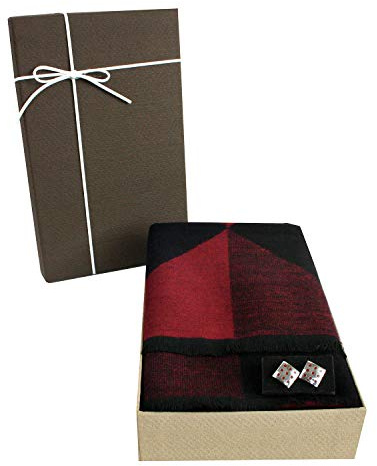 Emartbuy Men's Scarf and Cufflink Set in Gift Box