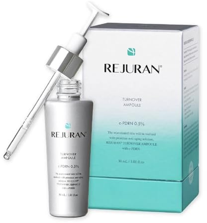 REJURAN® Turnover Ampoule, c-PDRN® – Original Salmon DNA PDRN Face Serum for Rejuvenation, Firming, Hydration & Youthful Glow, Refines Skin Texture. Korean Skincare (1.01 fl oz)