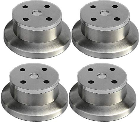 Möbelfüße Edelstahl Möbelbeine Metall 3cm Möbelfüße Runde Beine Möbelfüße Tisch Bett Schrank Sofa Beine Ersatzkabinettfüße 4er(3cm)
