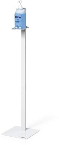 Durable Desinfektionssäule mit Flaschenhalterung, flexible Anpassung an Flaschengrößen bis 1000 ml, weiß, 589702