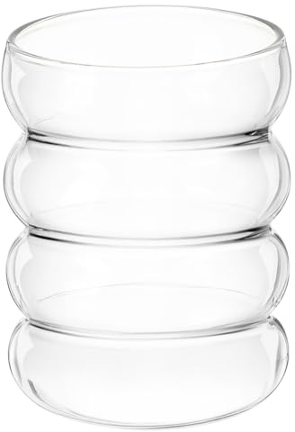 Happyyami Vintage Cocktailglas Trinkgläser Klarer Glas Tasse Kreative Milchshake- Glaswaren Wiederverwendbare Kaffee Tasse Milch Tasse
