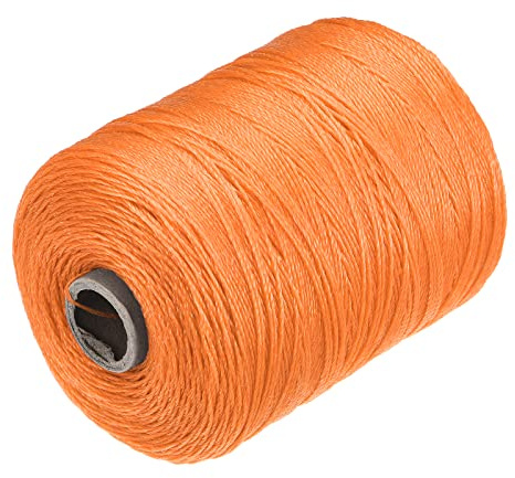 sourcing map Twisted Mason Line Nylonschnur, Orange, 600 m, 1 mm Durchmesser, für Netz, Landschaftsbau, Heimwerker, DIY-Projekte, Handwerk, Mauerwerk, Gartenarbeit