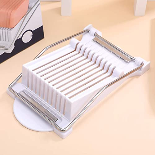 Slicer Cuts, Stainless Steel Slicer, 304 Tangent Line, Luncheon Meat, Cheese, Boiled Eggs Ham Into 11 Neat and Equal Slices Without Mashing