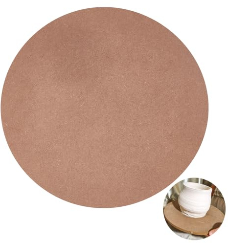 BENECREAT 30 cm Runder Töpferscheibenschläger, Mitteldichte Faserplatte (MDF) Keramik-Ton-Trockenbrett, Ton-Wurfschläger Für Töpfer, Ton Drehen, 9 mm Dick