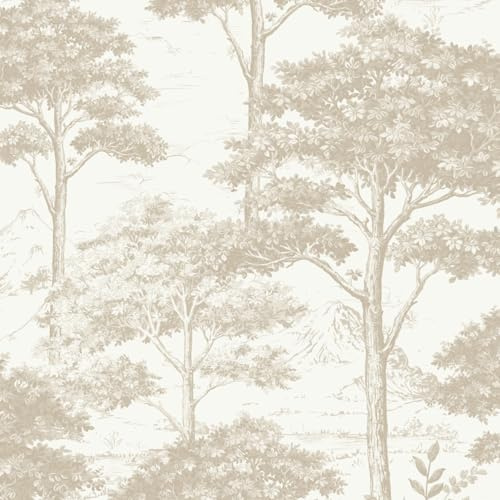 Grandeco Strukturtapete geätzter Baum Toile, neutral