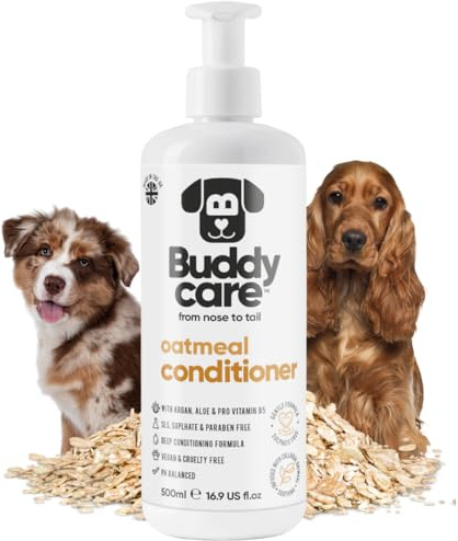 Havregryn hundbalsam från Buddycare – 500 ml – havresmör doftande valpbalsam med aloe vera och provitamin B5