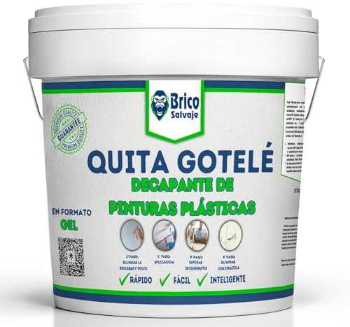 BRICOSALVAJE Tropfentferner auf Wasserbasis für Kunststofffarben, Abbeizmittel, Blaugel, einfache Anwendung (4 Liter)