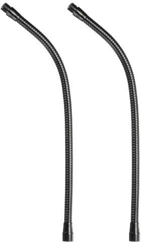 PATIKIL 18 Microphone Col Cygne, 2pcs 5/8-27 Filetage Métal Universel Tuyau Flexible Bras Col Cygne Tube Rallonge pour Multifonction DIY, Noir