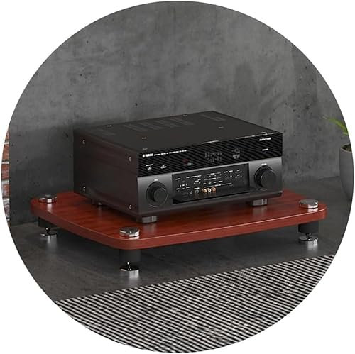 HIFI - Soporte para tocadiscos de audio MDF - Soporte HIFI de 1/2/3/4 capas, con patas que absorben los golpes, estante amplificador de potencia, para gabinete de equipos