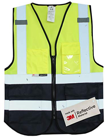 Salzmann Warnweste | XS-6XL | Hergestellt mit 3M Reflektierendem Material | Entspricht EN20471 oder EN17353