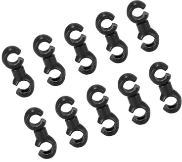 Partuto 10pcs Mountain Bike Brake Cable Clip S Style Clamp Plastic Black Replacement