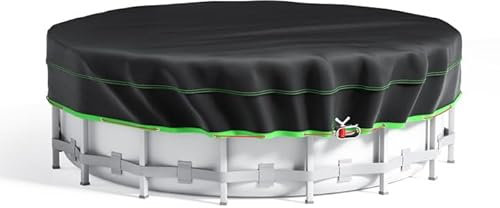 20 Ft Round Pool Cover, Solar Cover for Above Ground Pools, Heavy Duty Swimming Pool Cover Protector with Winch and Cable, Strong Tear Resistant Winter Pool Cover Ideal for Waterproof and Dustproof