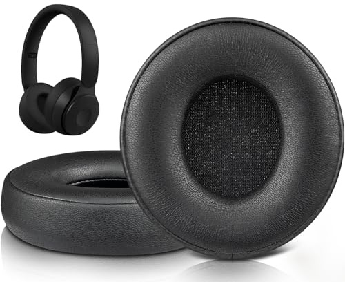 SOULWIT Ohrpolster für Beats Solo Pro On-Ear-Kopfhörer – Schwarz | Nicht passend für Beats (Solo 2/3/4/HD)