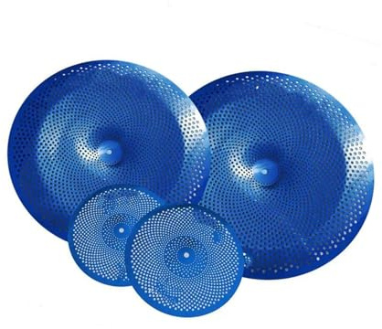 platillos splash Paquete de sordina para platillos Silent Blue, 5 piezas, 14 Hi-Hat, 16 Crash, 18 Crashride y 20 Ride, bolsa para platillos, 6 fieltros(SET4)