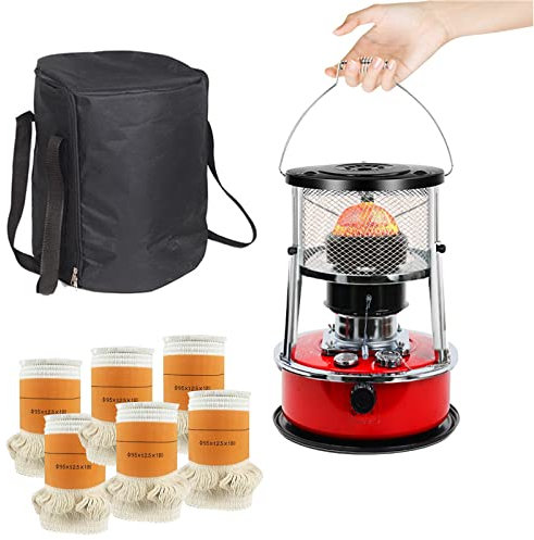 Smoke-Free Portable Kerosene Stove, Portable Kerosene Heater Stove Outdoor Patio Heaters Camping Oil Heater Stove Kerosene Stove Burner Kerosene Stove/Kerosene Stove/Red 4.6L