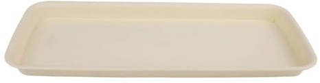 Sottovaso per piante, in resina ispessita, rettangolare, per interni ed esterni, per protezione delle superfici per piante domestiche, senza fori (beige, XL)