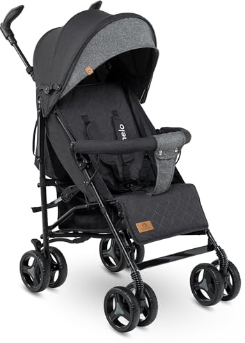 Lionelo IRMA Leichter & faltbarer Kinderwagen bis 15 kg (ca. 3 Jahre) mit Lie-Flat Funktion, 5-Punkt-Gurt, großen 15,2 cm Rädern, Moskitonetz, großem Korb und Kapuze, drehbaren Griffen | Lie-Flat Recline, 5-Punkt-Gurt, 15,2 cm Räder, drehbare Griffe, Moskitonetz und großer Korb