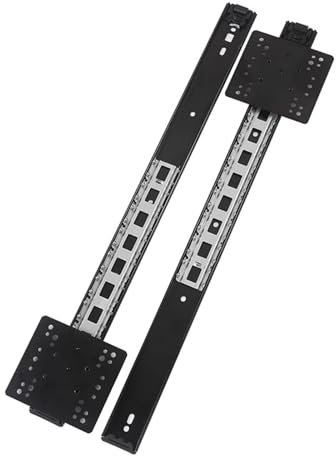 YJEUZCD Pocket Door Slides, Sliding Hidden Door Track, Heavy Duty Drawer Slides, Cabinet Inset Door Runners, Soft Close Extension Cabinet Track(550mm)