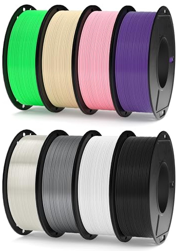 ELEGOO Filamento PLA+ 1.75 mm Multicolore Set da 8 bobine da 250 g, Filamento PLA Plus per Stampante 3D, Precisione Dimensionale +/- 0.02 mm, Filamento per La Maggior Parte delle Stampanti 3D
