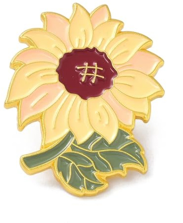 DanLingJewelry 10 x Sonnenblumen-Anstecknadeln aus Emaille, gelbe Gänseblümchen, Brosche für Rucksäcke, Kleidung, Hüte, Taschen, Dekoration, Schmuck, Geschenke