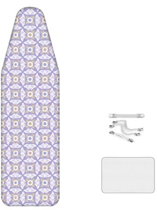 yazilan Copriasse da Stiro, Cotone - Design 2 in 1, Copriasse da Stiro A Vapore, con Rete Termoisolante E Chiusure, per Assi da Stiro di Grandi Dimensioni XXL