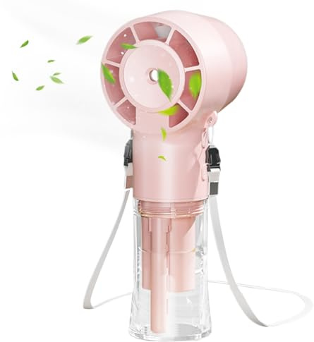Wisylizv Ventilateur brumisateur portable | 12 000 tr/min silencieux - USB 1200 mAh - Brumisateur de refroidissement à haute vitesse pour voyage, terrasse, bronzage, randonnée, stade, siège au bord de