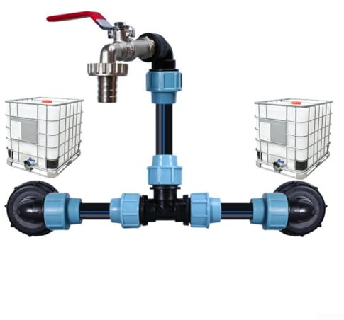 ComfyHarbor Ibc - Adaptador de tanque con conector de manguera de ajuste de válvula para grifo de riego de jardín, PVC de 1 2 o 3 4 pulgadas (3/4 pulgadas)