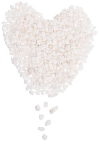 ibasenice Pierres Naturelles pour Aquarium Gravier Blanc Décoratif Galets De Rivière pour Décoration Naturelle Substrat pour Plantes Intérieur