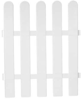 VICASKY Weißer Kunststoff Gartenzaun Mit Rundem Abschluss 50cm Hoher Dekorativer Lattenzaun Wetterfester Wegzaun Mit Verbindungsschnallen Für Flexible Montage Im Außenbereich