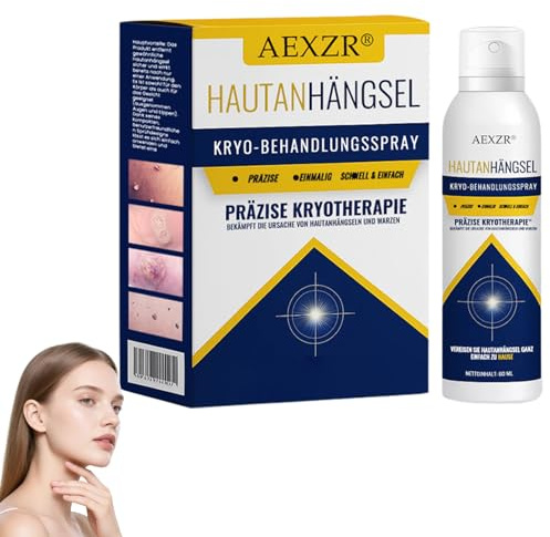 AEXZR Hautanhängsel Kryo Behandlungsspray, 2026 Neu Warzenentferner Spray, AEXZR Stielwarzen Entferner, Natürliche Inhaltsstoffe, für alle Hauttypen (1 Stück)