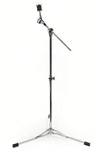 Fame CBS6001 Galgenbeckenständer, Flat Base Design, Vintage Setups geeignet, Platzsparend, Retro-Look, Verchromt, Zahnsegment-Tilter, Ideal für moderne und klassische Drumsets