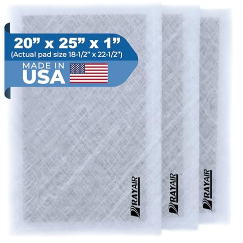 RAYAIR SUPPLY 20x25 Replacement Filter Pads Designed to Fit MicroPower Guard Air Cleaner 20x25 Refills (3 Pack) WHITE