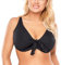 Vivisence 3202 Reggiseno Bikini Liscio Monocolorato Coppe Morbide con Ferretti, Nero,6D