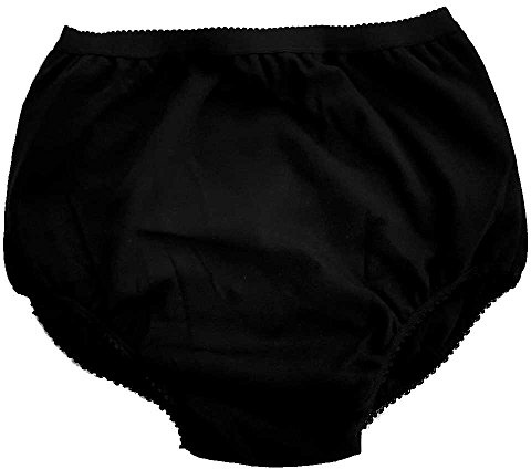 NRS Healthcare P andS Ladies Protective Absorbent Waterproof Pants and Briefs, Black, Medium