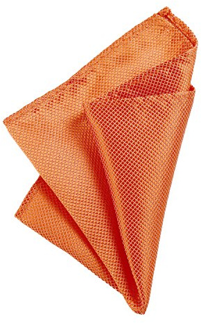 DonDon Pañuelos de bolsillo hombre de 21 x 21 cm para ocasiones especiales - Naranja 2