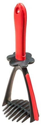 Kochblume Stampfer | Premium-Silikon & BPA frei| Hitzebeständig | Spülmaschinenfest | Farbe: Rot