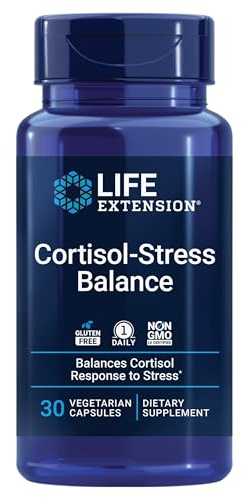 Life Extension Cortisol-Stress Balance, Relora® Magnolia bark, Green Tea, Lychee Extract, Manage Stress, Maintain Healthy cortisol Levels, Gluten Free, Non-GMO, Vegetarian, 1-Daily, 30 Capsules