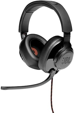 JBL Quantum 200 – Casque gaming filaire avec son Signature Quantum JBL – Micro avec réduction de bruit ambiant – Compatible avec plusieurs plateformes – Couleur : Noir