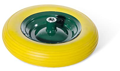 VERDELOOK Roue de remplacement anti-crevaison jaune pour brouette cod. 81/4