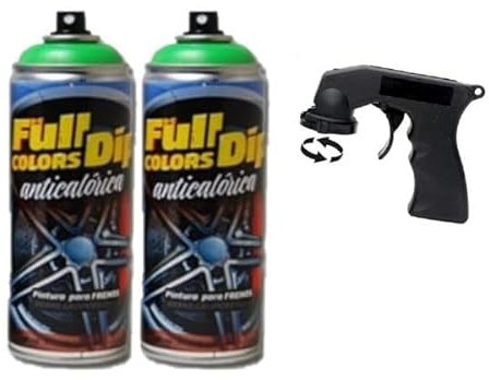 AutoFullCar- FullDip 2 x Vernice anticalcare pinze Freno 7 Colori Diversi Regalo Adattatore Spray Full Dip Nero