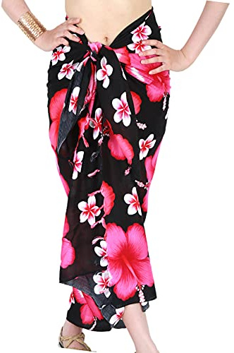 CHAINUPON Jupe de plage pour femmes - Paréo, sarong transparent long - Couvre-maillot de bain pour bikini, One Size