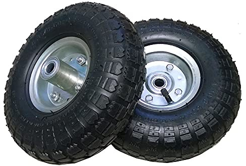 TAHA® 2X 10Inch Pneumatic Truck Trolley Sack Replacement Wheel Barrow Tyres Garden.