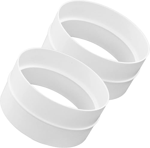 Vent Systems 100 mm / 4 Inch - Pack of 2 - Round Male Duct Connector – ABS Plastic HVAC Inline Ducting Fittings for PVC Flexible or Rigid Vent Hose Pipe – Air Ventilation System Adapter