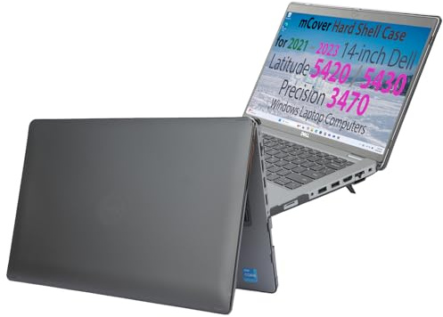 mCover Nur kompatibel mit Dell Latitude 5420 5430 und Precision 3470 Windows Notebook-PCs (Nicht für andere Dell-Modelle geeignet), Schwarz