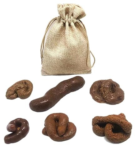 Falsch Poop,Realistische Gefälschte KackhaufenTurd,Unfug Schwimmend Gefälschte Fake Poop Spielzeug,6 Verschiedene Formen Kacke